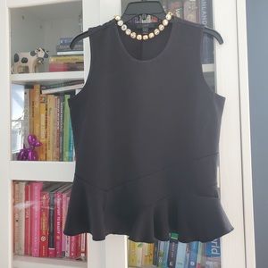 J. Crew Peplum Structured Flutter Hem Top